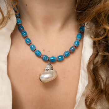 Ceramic Beads And Shell Necklace, 5 of 6