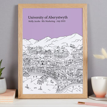 Personalised Aberystwyth Graduation Gift Print, 5 of 9