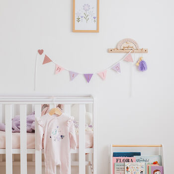 Personalised Lilac And Pink Bunting, 5 of 7