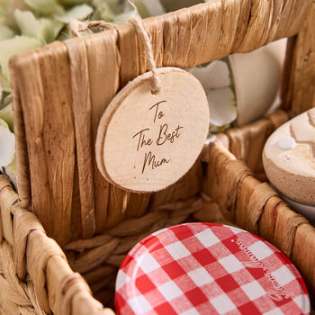 Personalised Vintage Woven Gift Basket, 4 of 4