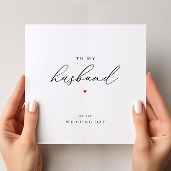 To My Husband On Our Wedding Day Card, 4 of 4