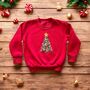 Liberty Of London Children's Christmas Tree Red Jumper, thumbnail 1 of 5
