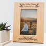 Personalised Engraved Mr And Mrs Wedding Photo Frame, thumbnail 1 of 8