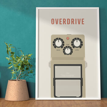 Guitar Overdrive Pedal Print | Guitarist Music Poster, 5 of 6