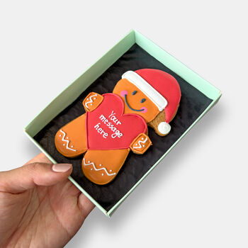 Personalised Christmas Gingerbread Person Iced Cookie Letterbox Friendly Gift, 3 of 12
