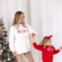 Christmas Mini Est Personalised Embroidered Sweatshirt Jumper With Optional Matching Mama, thumbnail 4 of 12