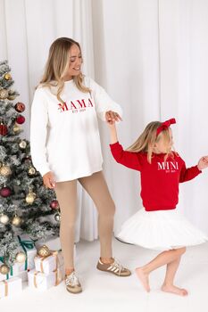 Christmas Mini Est Personalised Embroidered Sweatshirt Jumper With Optional Matching Mama, 4 of 12