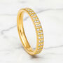 Stacking Ring Band With Cubic Zirconia In 18k Gold, thumbnail 1 of 6