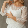 Beaded Bridal Top | Sequined Wedding Dress Topper, thumbnail 10 of 11