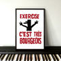 French Style Print 'Exercise C'est Tres Bourgeois', thumbnail 2 of 4