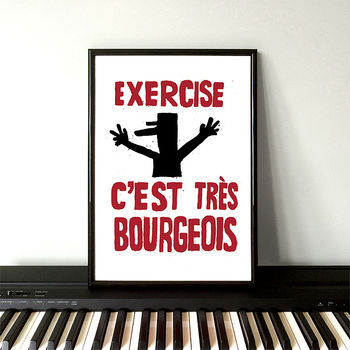 French Style Print 'Exercise C'est Tres Bourgeois', 2 of 4