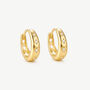 Gold Or Silver Women's Starburst Huggie Hoop Earrings, Everyday Star Jewellery, thumbnail 4 of 6