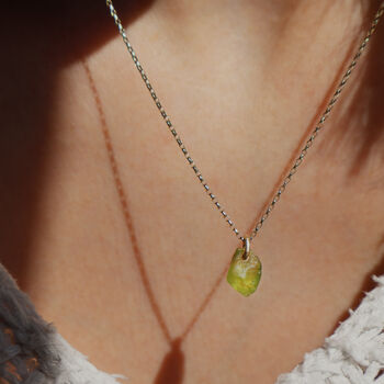 9ct Gold Peridot Necklace, 2 of 4