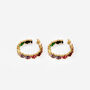 Big Rainbow Hoop Earrings Colourful Gift For Her, thumbnail 1 of 4