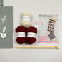 Personalised Christmas Stocking Knitting Kit Ruby, thumbnail 7 of 7