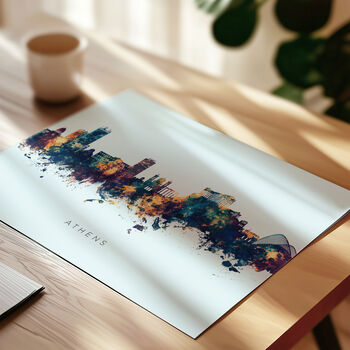 Athens Greece Skyline Cityscape Art Print, 8 of 12