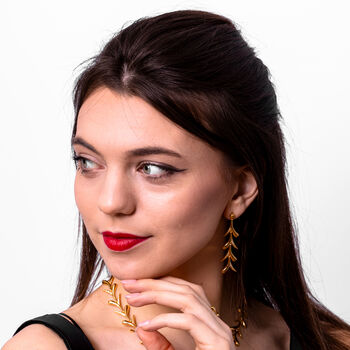 Sycamore Earrings In Gold Vermeil, 3 of 4