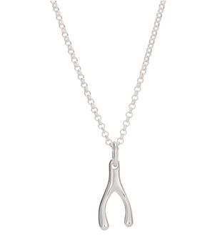 Sterling Silver Wishbone Necklace, 7 of 7