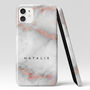 Personalised Gray Pink Marble Phone Case, thumbnail 6 of 6