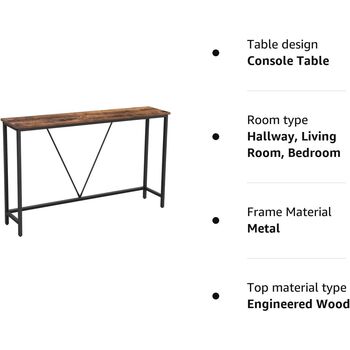 Hallway Table Console Table Sofa Table With Steel Frame, 9 of 10
