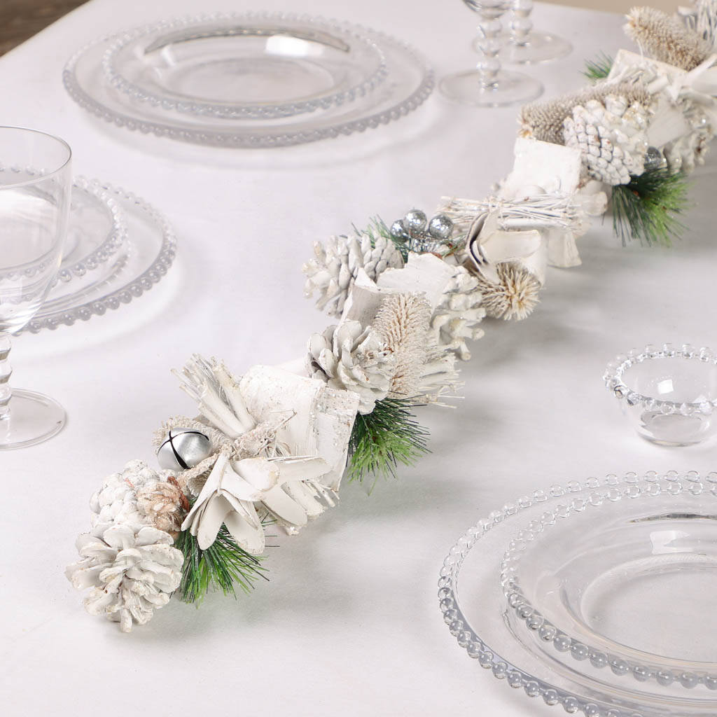 Merry And Bright White Christmas Candle Centerpiece By Dibor