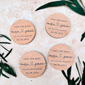 Personalised Save The Date Magnet Minimalist Cards, 5 of 10