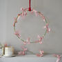 Satin Bow Light Up Wreath | Handmade Holiday Decoration, thumbnail 1 of 4