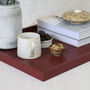 Handmade Dark Red Wooden Serving Tray, Lacquered Ottoman Cover Tray, thumbnail 4 of 11