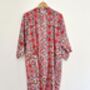 Wrap Kimono In Kaleidoscope Block Print, thumbnail 4 of 5