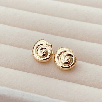 Spiral Shell Stud Earrings, 6 of 7