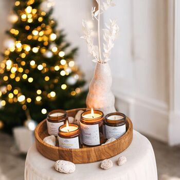 Relaxing Soy Wax Candle Christmas Gift Scented With Pure Essential Oil, 2 of 12