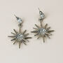 Gold Or Silver Sparkly Star Dangle Stud Earrings, thumbnail 9 of 9