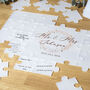Frosted Acrylic Sparkly Circle Wedding Signing Puzzle, thumbnail 2 of 5