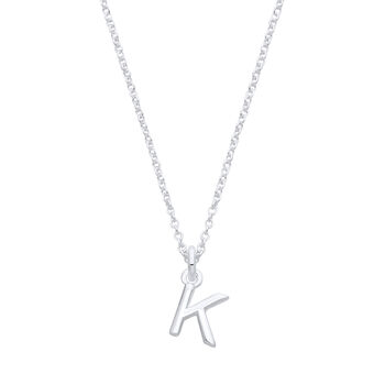 Personalised Initial Letter Sterling Silver Pendant Necklace, 10 of 12