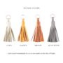 Handmade Leather Bag Tassel Keyring, thumbnail 6 of 12