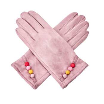 Colourful Faux Suede Gloves Touchscreen Compatible, 4 of 8