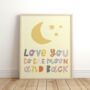Love You To The Moon And Back Print, thumbnail 1 of 2