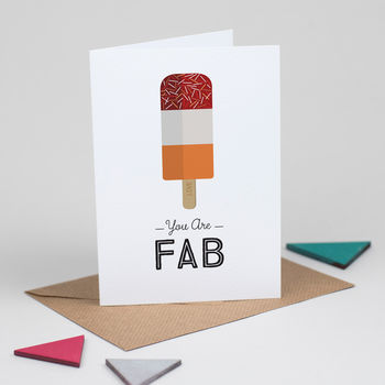 Retro Lolly Valentine's Card 'You Are Fab' Card, 2 of 5