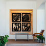 Laser Cut Leaves: Four Panel Wooden Wall Art Set, thumbnail 4 of 8