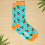 Mens Cool Shades Pineapple Bamboo Socks, thumbnail 1 of 5