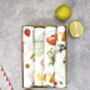 Gin And Tonic Napkin Set | Gift For Gin Lovers | Cotton Napkins Set Of Four, thumbnail 2 of 6
