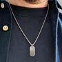 Fingerprint Small Dog Tag Stainless Steel Necklace, thumbnail 1 of 5