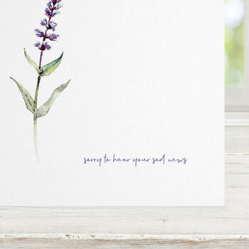 Sympathy Card, Loss Memorial Card, Wild Flower Zx1, 2 of 3