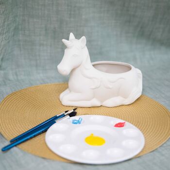 Paint Your Own Ceramic Unicorn Container, 5 of 5