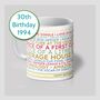 Personalised 30th Birthday Mug Gift 1994, thumbnail 11 of 11