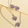 Purple Heart Lavender Amethyst Bracelet In Silver And Gold, thumbnail 4 of 10