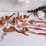 Set Of Nine Hadnmade Copper Miniature Kitchen Utensils Set – Collectible Decor And Xmas Tree Festive Ornaments, thumbnail 4 of 4