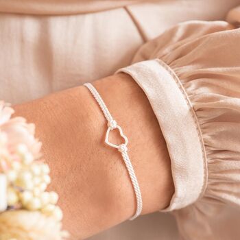 Sterling Silver Heart Wedding Wish Bracelet, 2 of 7