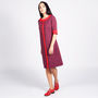 Bloomsbury Tunic Dress Purple Red, thumbnail 3 of 6