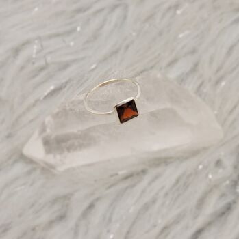 Red Garnet 925 Silver Ring: January Birthstone, 6 of 11